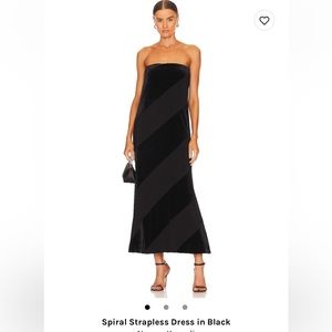 Norma Kamali Spiral Strapless Dress